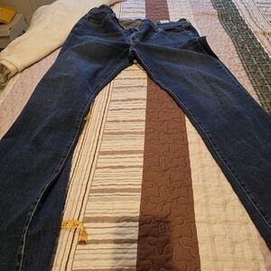 Dark Blue Straight-Leg Jeans